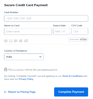 Complete The Checkout Process