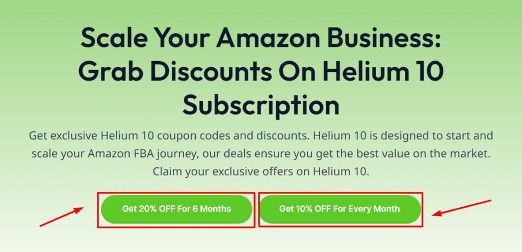 Deal Page helium 10